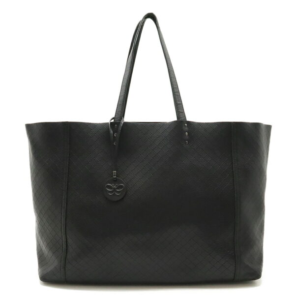 22470119 1 Bottega Veneta Intreccio Mirage Tote Leather Black