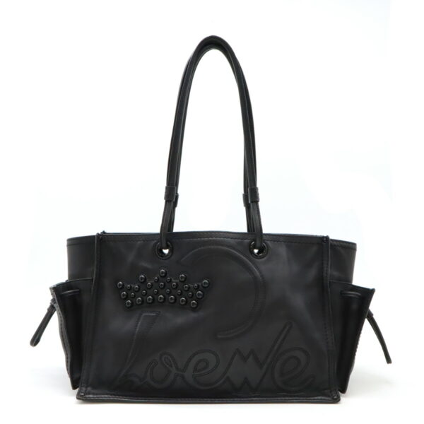 22470298 1 Loewe Shopper Tote Bag Leather Black