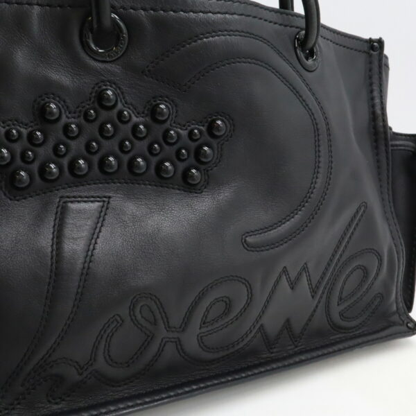 22470298 8 Loewe Shopper Tote Bag Leather Black