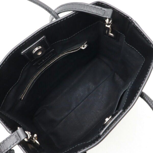 22470958 5 Balenciaga Logo Shopping Tote XXS Leather Black