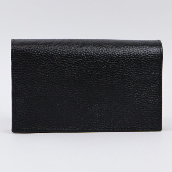 22gu012btq 004 Gucci Interlocking G Chain Wallet Leather Black