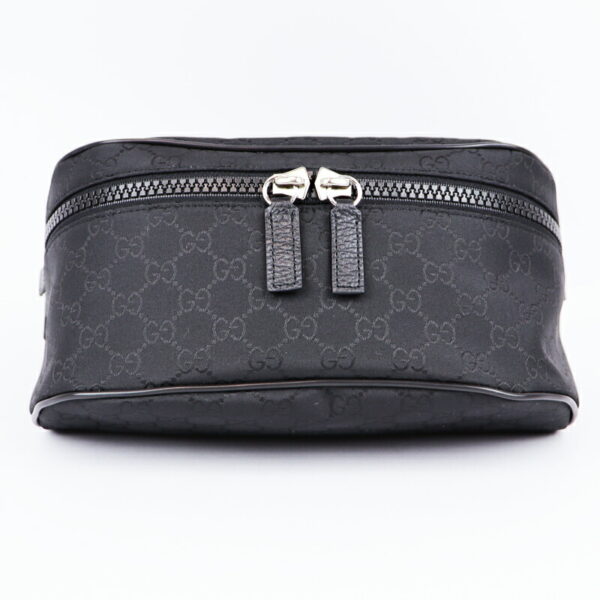 22gu014btq 001 Gucci GG Nylon Body Bag Black