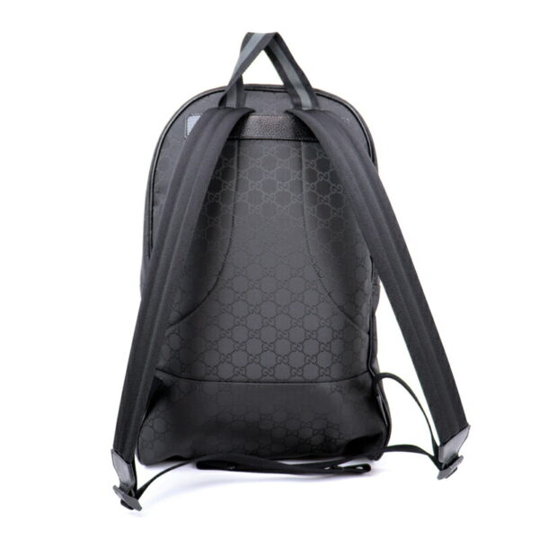 22gu015btq 003 Gucci GG Nylon Backpack Black