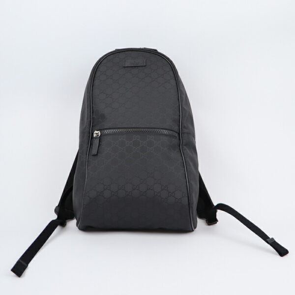 22gu015btq 004 Gucci GG Nylon Backpack Black