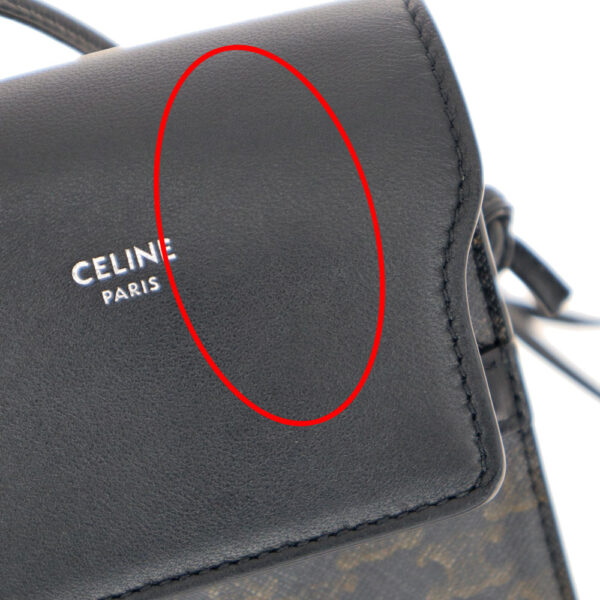 23 2676 8 Celine Triomphe Mobile Pouch with Flap