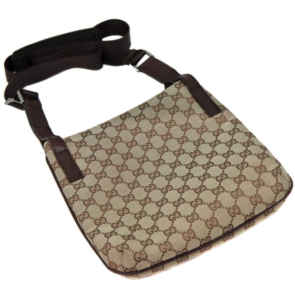 23 3023 2 Gucci Shoulder Bag GG Canvas Leather Brown Beige