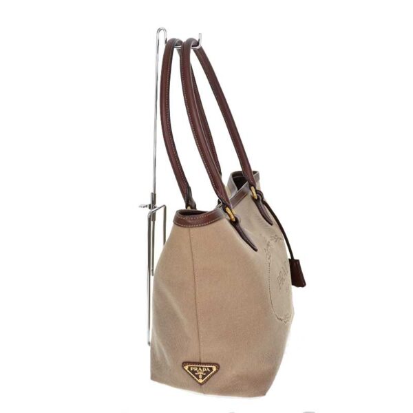 23 315 2 Prada Tote Bag Jacquard Khaki Brown