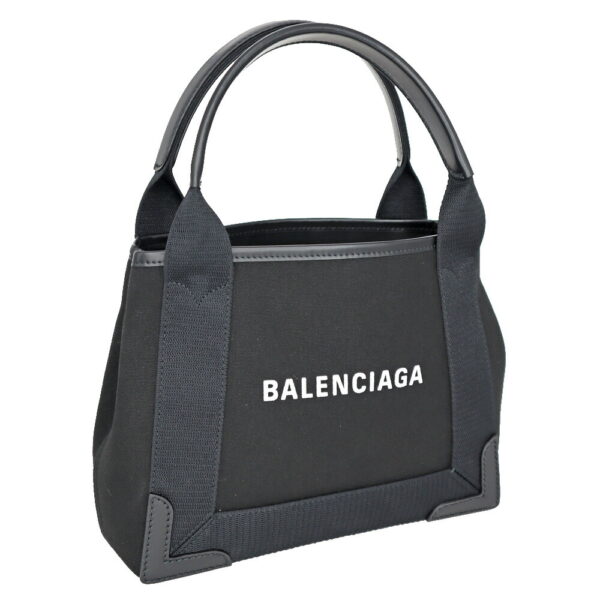 23 3209 Balenciaga Blue Hippo XS Tote Bag Canvas Black