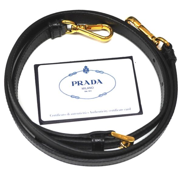 23 3233 16 Prada Saffiano 2WAY Bag Leather Black