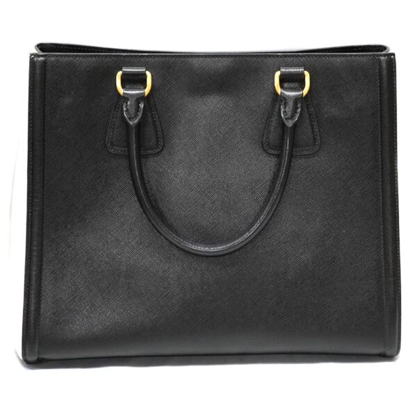 23 3233 2 Prada Saffiano 2WAY Bag Leather Black