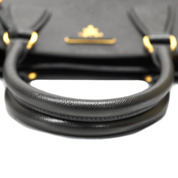 23 3233 7 Prada Saffiano 2WAY Bag Leather Black