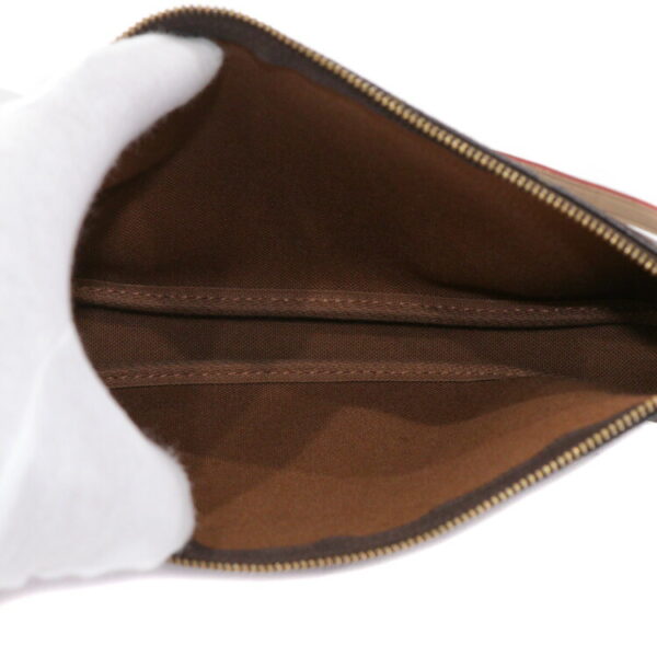 23 3593 07 Louis Vuitton Monogram Pouch Pochette Accessoire Leather Brown