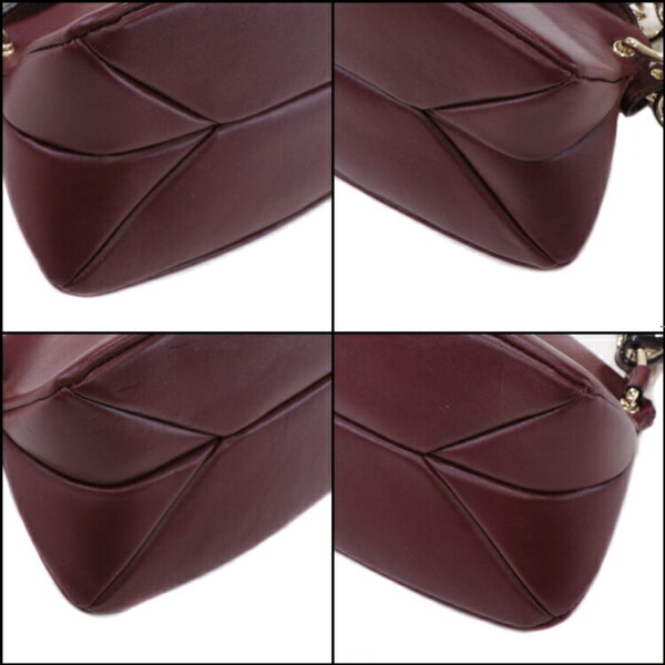 23 4368 06 Chloe Juana Chain Bag 2way Leather Bordeaux