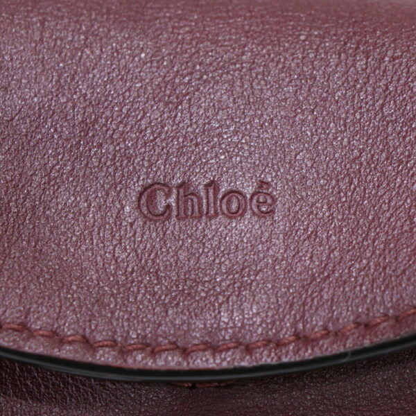 23 4368 07 Chloe Juana Chain Bag 2way Leather Bordeaux