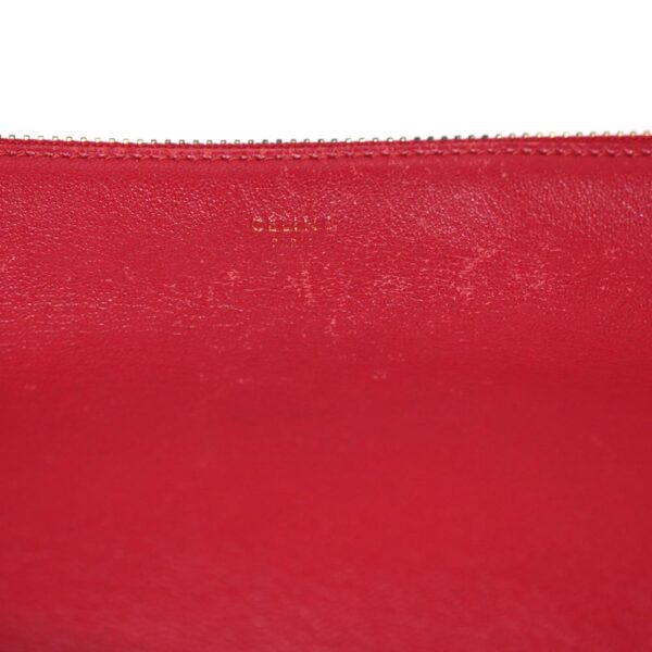 23 6726 15 Celine Trio Small Leather Shoulder Bag Red