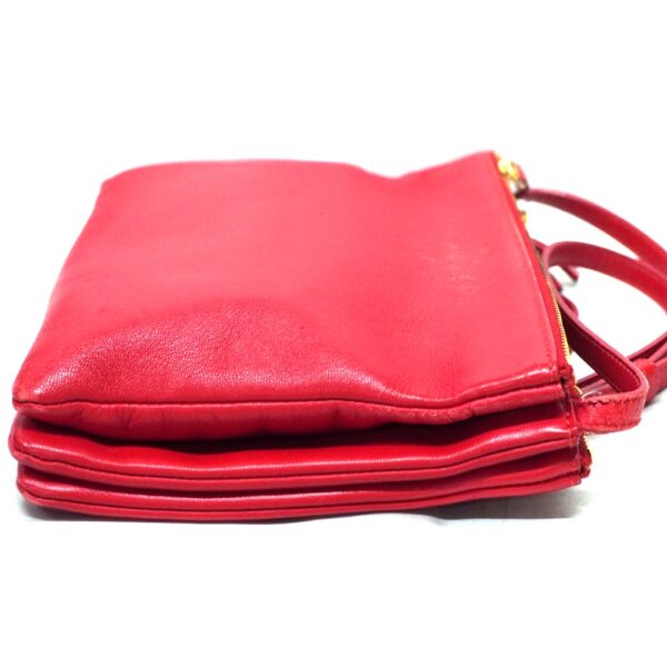 23 6726 4 Celine Trio Small Leather Shoulder Bag Red