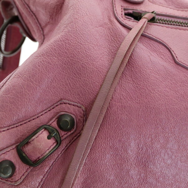 23 6837 9 Balenciaga The City 2WAY Bag Leather Pink