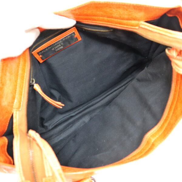 23 6867 10 Balenciaga The City 2WAY Bag Leather Orange