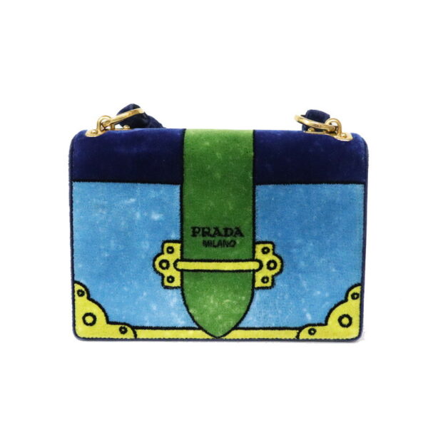 23 813 1 Prada Cahier Shoulder Bag Velvet Blue