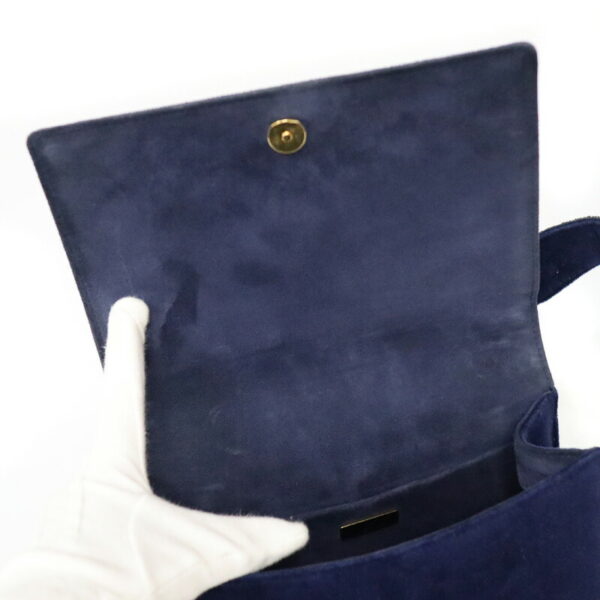 23 813 14 Prada Cahier Shoulder Bag Velvet Blue