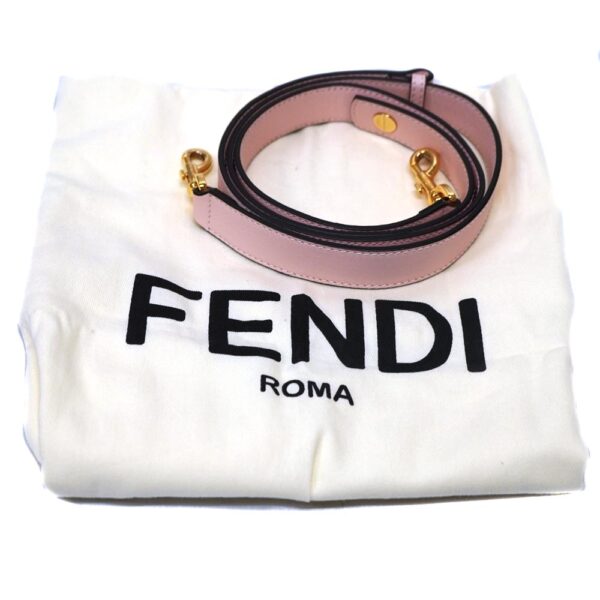 23 965 16 Fendi By The Way 2WAY Handbag Check Pink Beige Leather