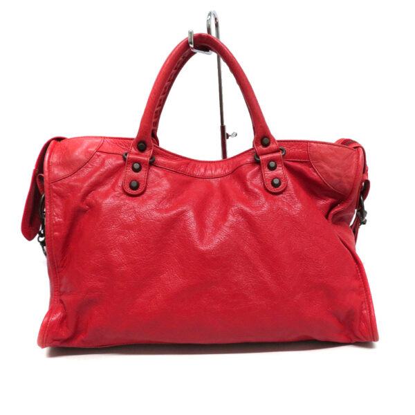 23003062 Balenciaga The City 2WAY Bag Leather Red