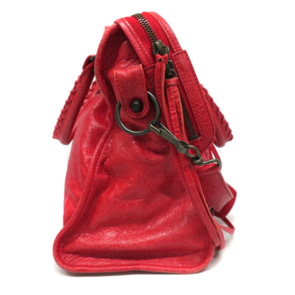 23003063 Balenciaga The City 2WAY Bag Leather Red