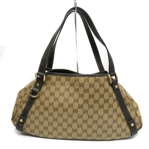 23018422 Gucci Tote Bag Canvas Leather GG Crystal Beige