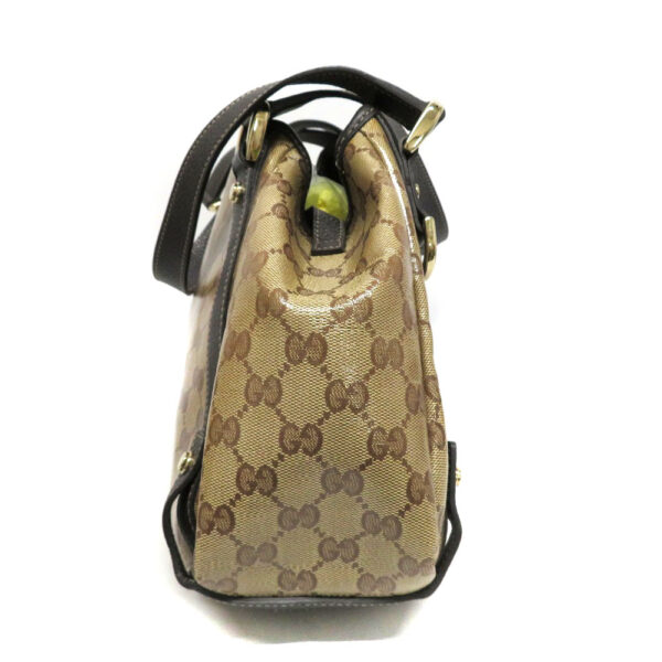 23018424 Gucci Tote Bag Canvas Leather GG Crystal Beige