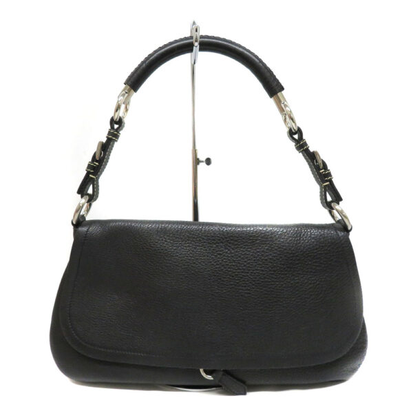 23018491 Prada Shoulder Handbag Leather Black