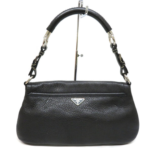 23018492 Prada Shoulder Handbag Leather Black