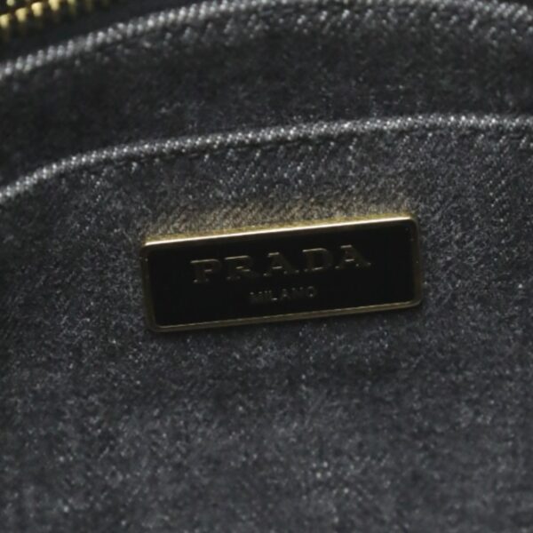 2311140003001 18 Prada Tote Bag Kanapa Mini Denim Black