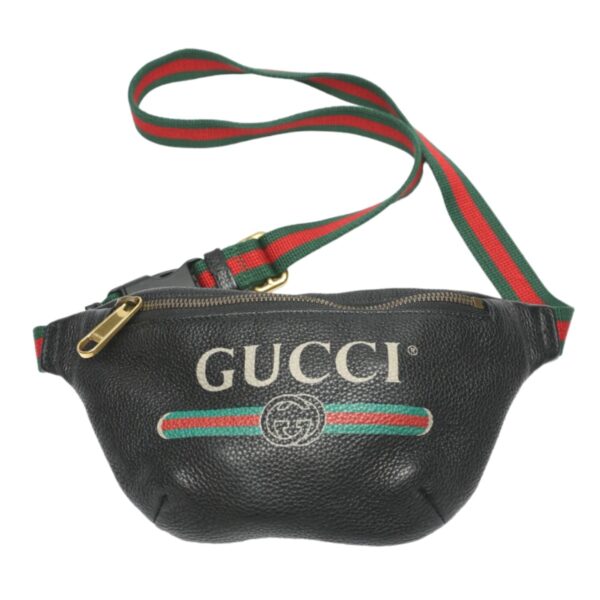 2312020002003 0 1 Gucci Waist Pouch Leather Black