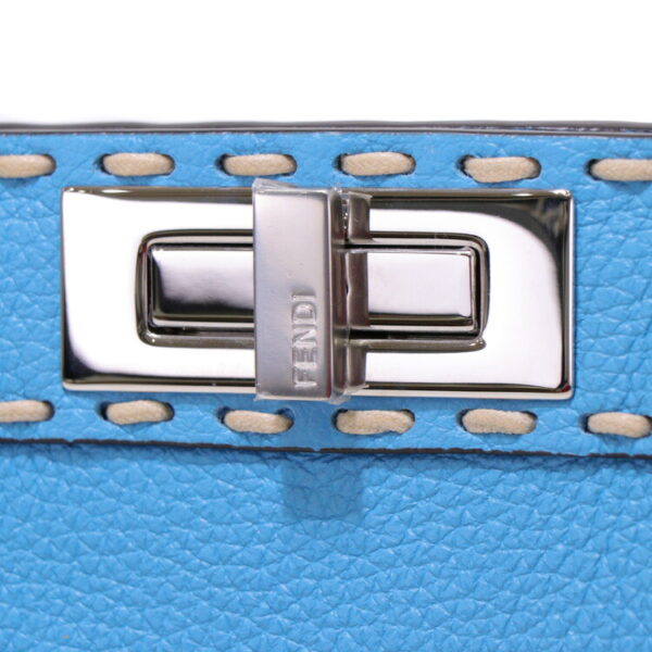 24 0044 08 Fendi Selleria Medium Handbag Calfskin Blue