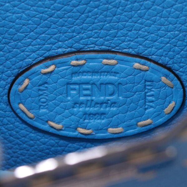 24 0044 13 Fendi Selleria Medium Handbag Calfskin Blue