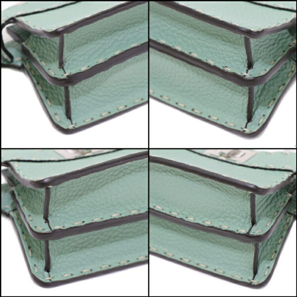 24 0269 07 Fendi Nano Peekaboo 2way Handbag Leather Green