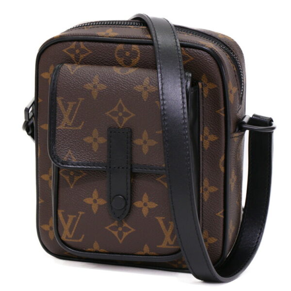 24 0914 01 Louis Vuitton Christopher Wearable Wallet Shoulder Bag Black Brown