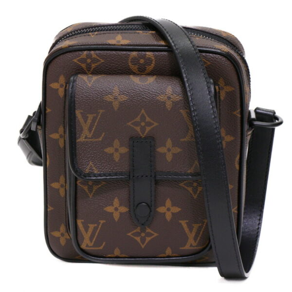 24 0914 02 Louis Vuitton Christopher Wearable Wallet Shoulder Bag Black Brown