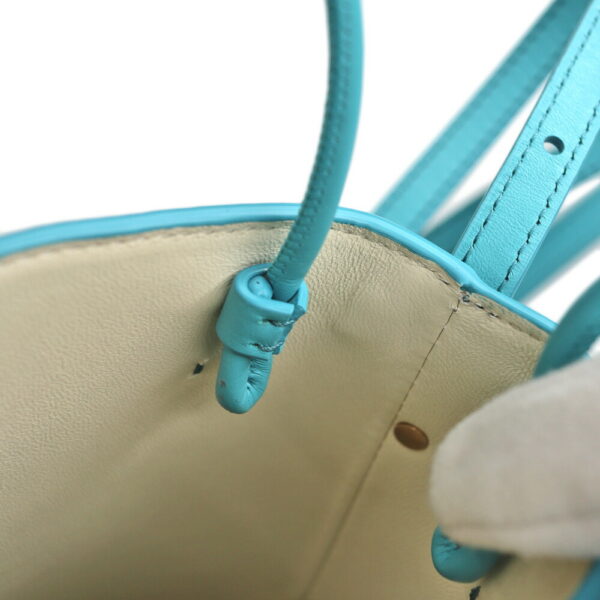 24 1453 15 Chloe Micro Tote Bag Leather Aqua Sea