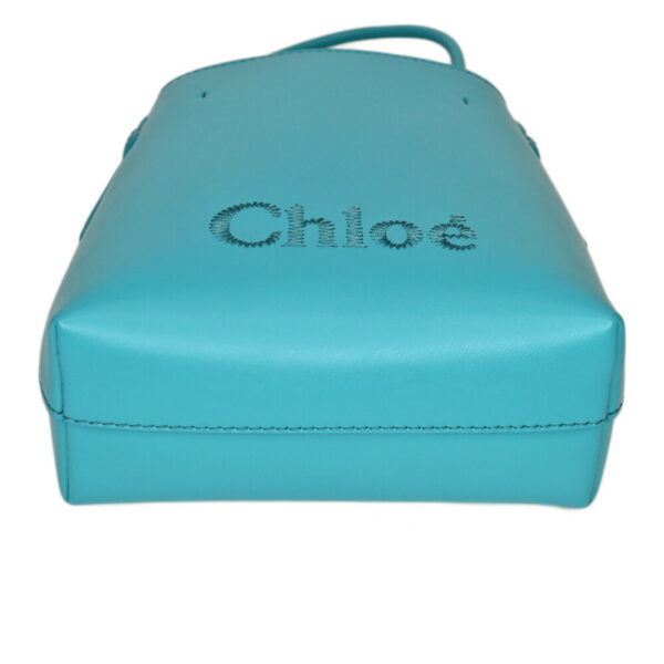 24 1453 4 Chloe Micro Tote Bag Leather Aqua Sea