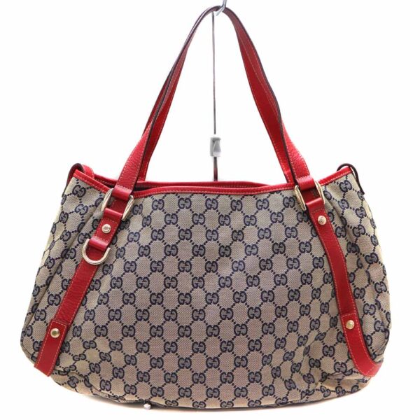 24 1559 2 Gucci Abbey Tote Bag GG Canvas Leather