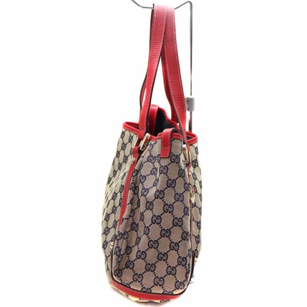 24 1559 3 Gucci Abbey Tote Bag GG Canvas Leather