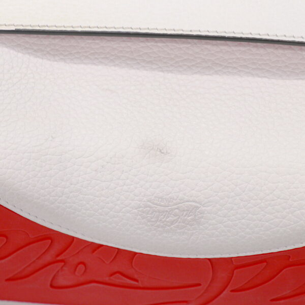 24 2508 09 Christian Louboutin Studded Rubiclic Bag Leather Red White