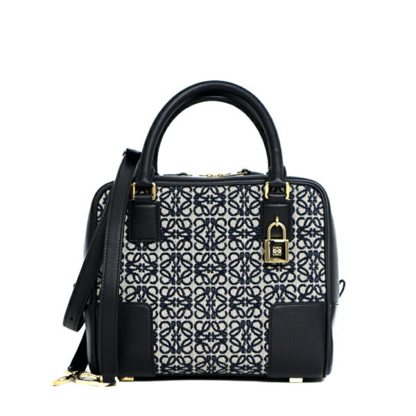 24 2620 01 Loewe Amazona 19 Jacquard Handbag Black