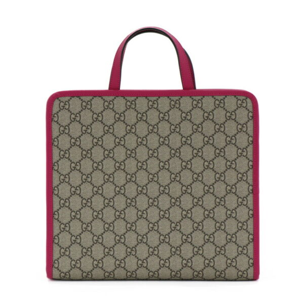 24 2637 03 Gucci GG Supreme Tote Bag Pink Beige