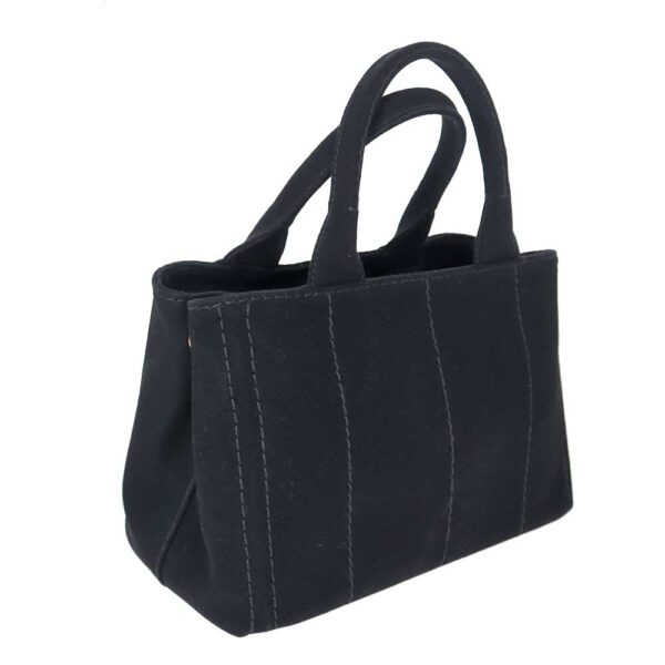 24 2790 2 Prada Kanapa Mini Canvas Tote Bag Black