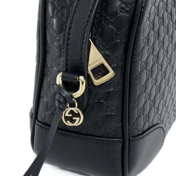 24 2811 07 Gucci Micro Guccisima Shoulder Bag Leather Black