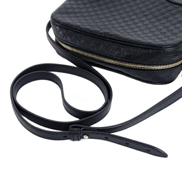 24 2811 08 Gucci Micro Guccisima Shoulder Bag Leather Black