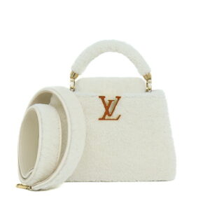 24 2813 01 Prada Shoulder Bag Embossed Ivory