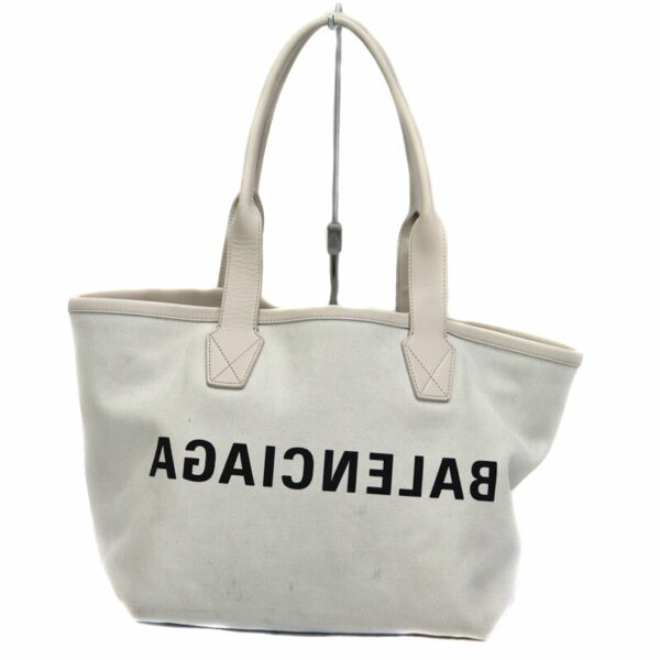 24 3031 1 Balenciaga Jumbo Tote Bag Canvas White